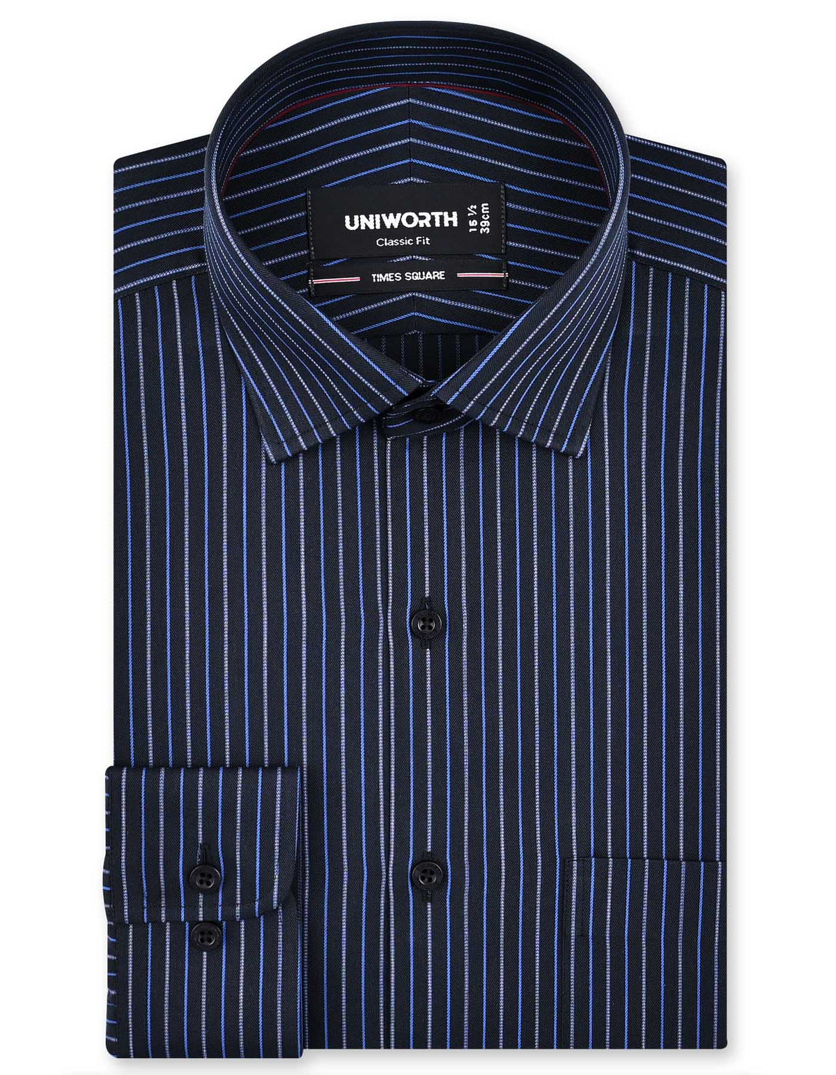Stripe Blue Classic Fit Shirt FS2832-1RF-14.5