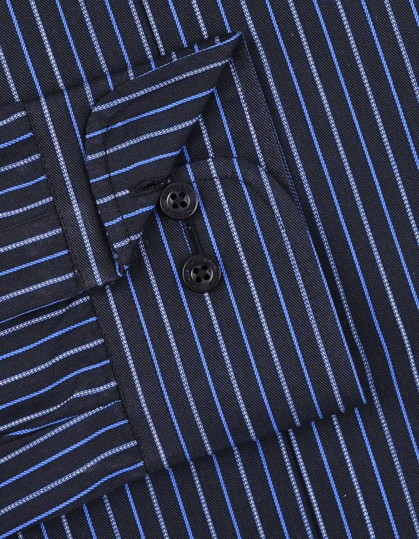 Stripe Blue Tailored Smart Fit Shirt FS2832-1SF-15.5