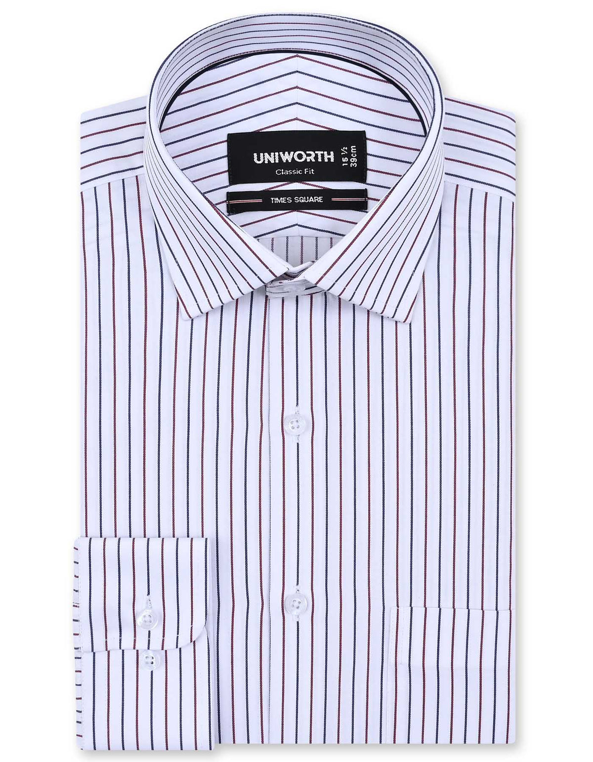 Stripe Red Classic Fit Shirt FS2833-1RF-14.5