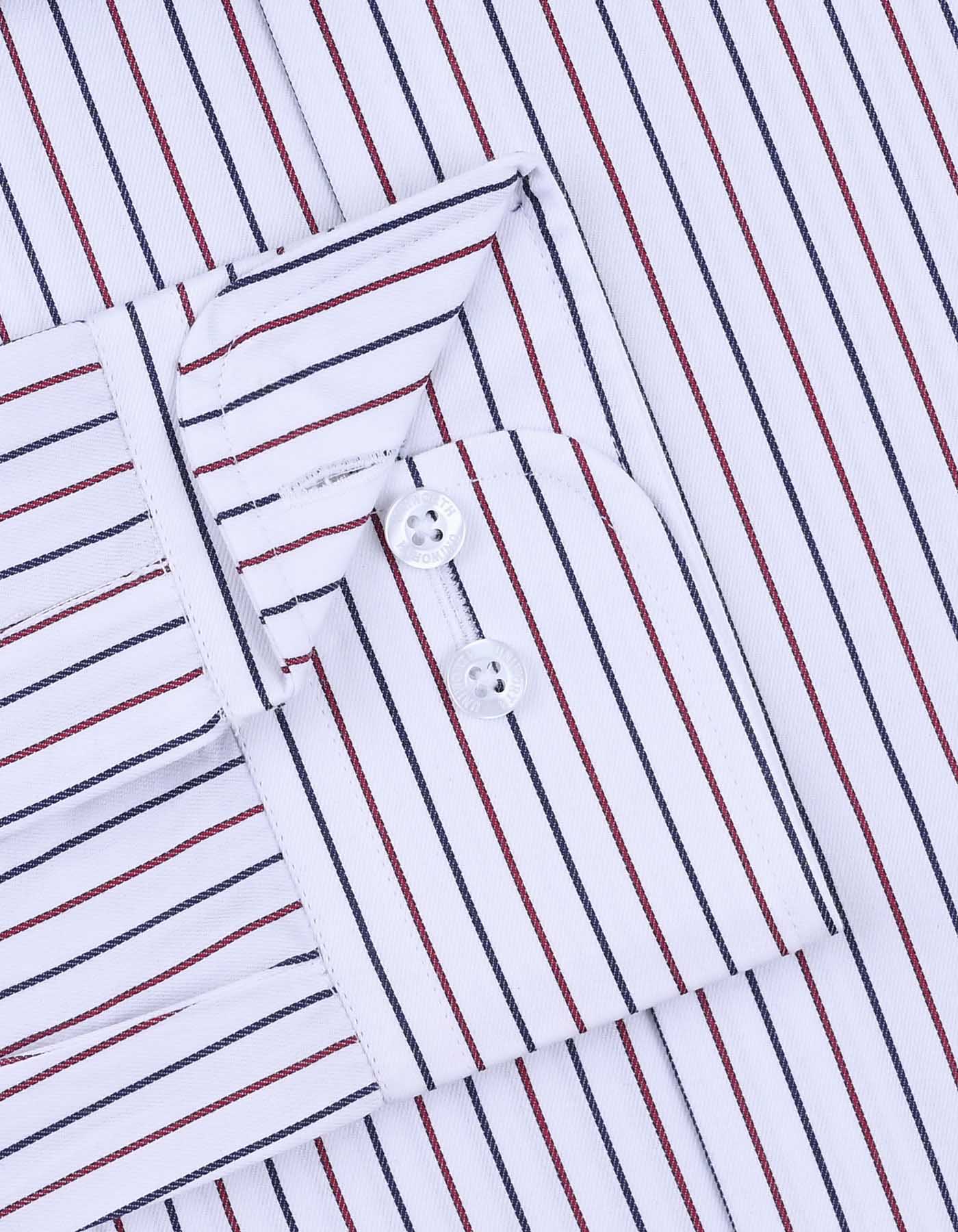Stripe Red Tailored Smart Fit Shirt FS2833-1SF-15.5