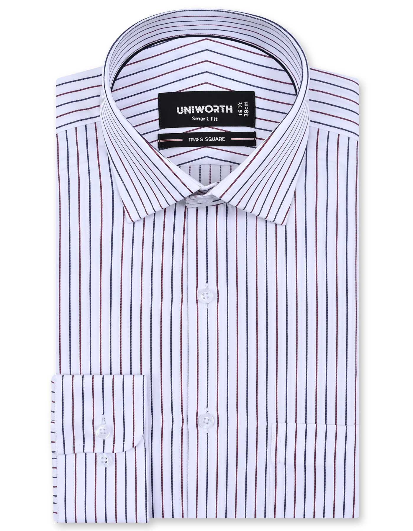 Stripe Red Tailored Smart Fit Shirt FS2833-1SF-14.5
