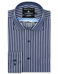 Stripe Navy Tailored Smart Fit Shirt FS2833SF-14.5