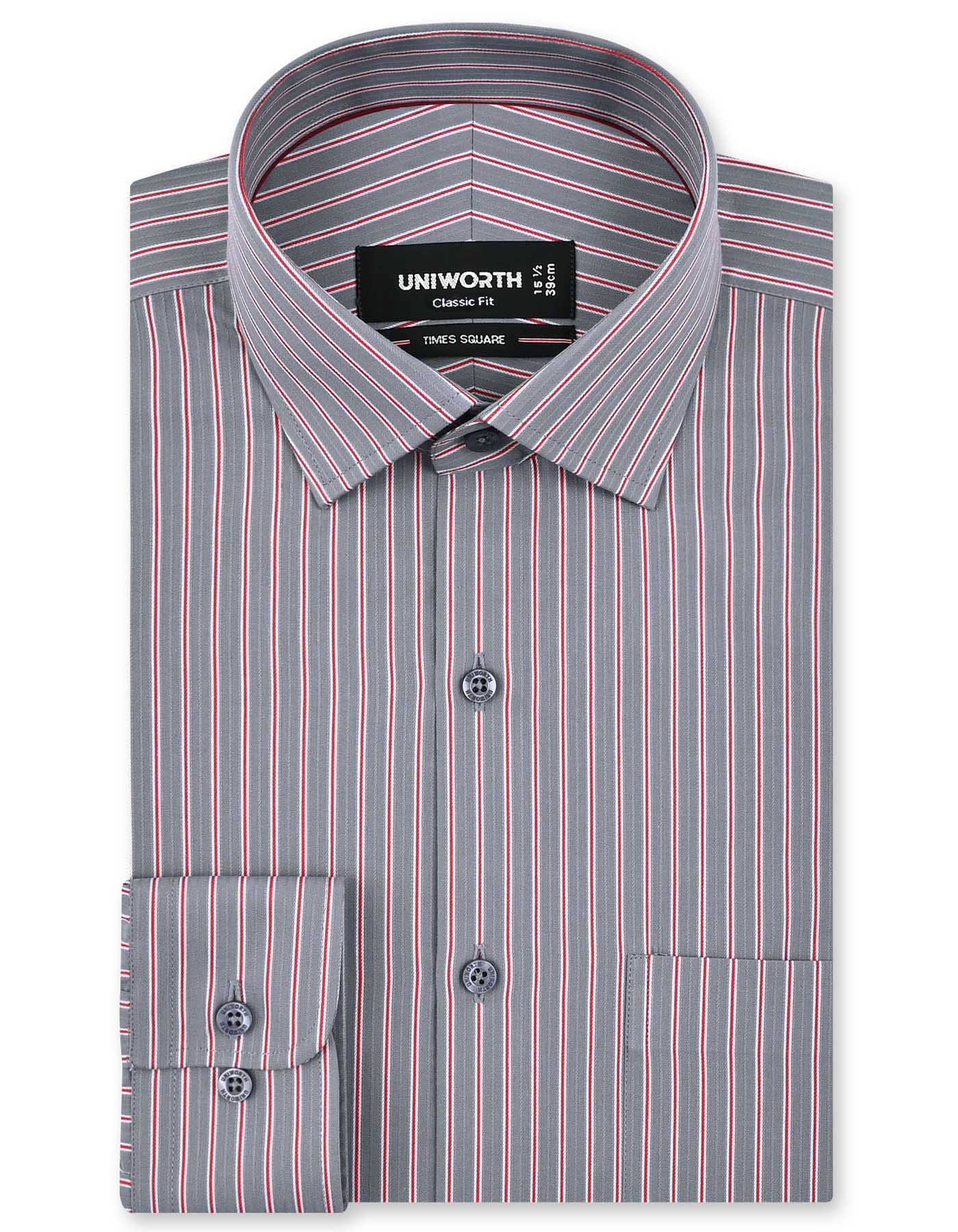 Stripe Red Classic Fit Shirt FS2834RF-14.5