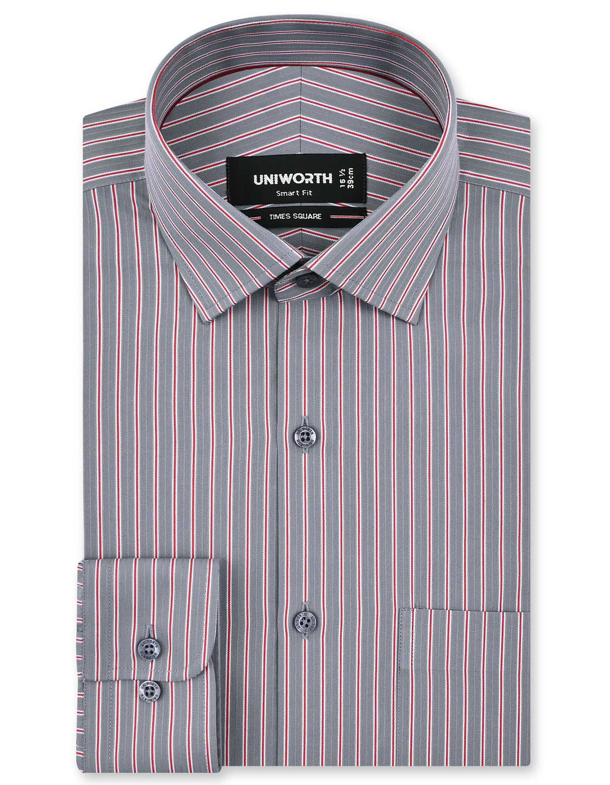 Stripe Red Tailored Smart Fit Shirt FS2834SF-14.5