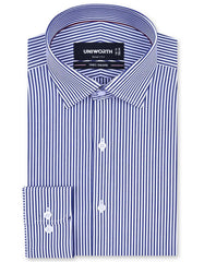 Stripe Navy Tailored Smart Fit Shirt FS2838SF-14.5