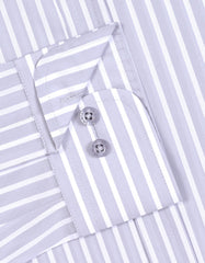 Stripe L Grey Tailored Smart Fit Shirt FS2840SF-15.5