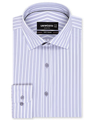 Stripe L Grey Tailored Smart Fit Shirt FS2840SF-14.5