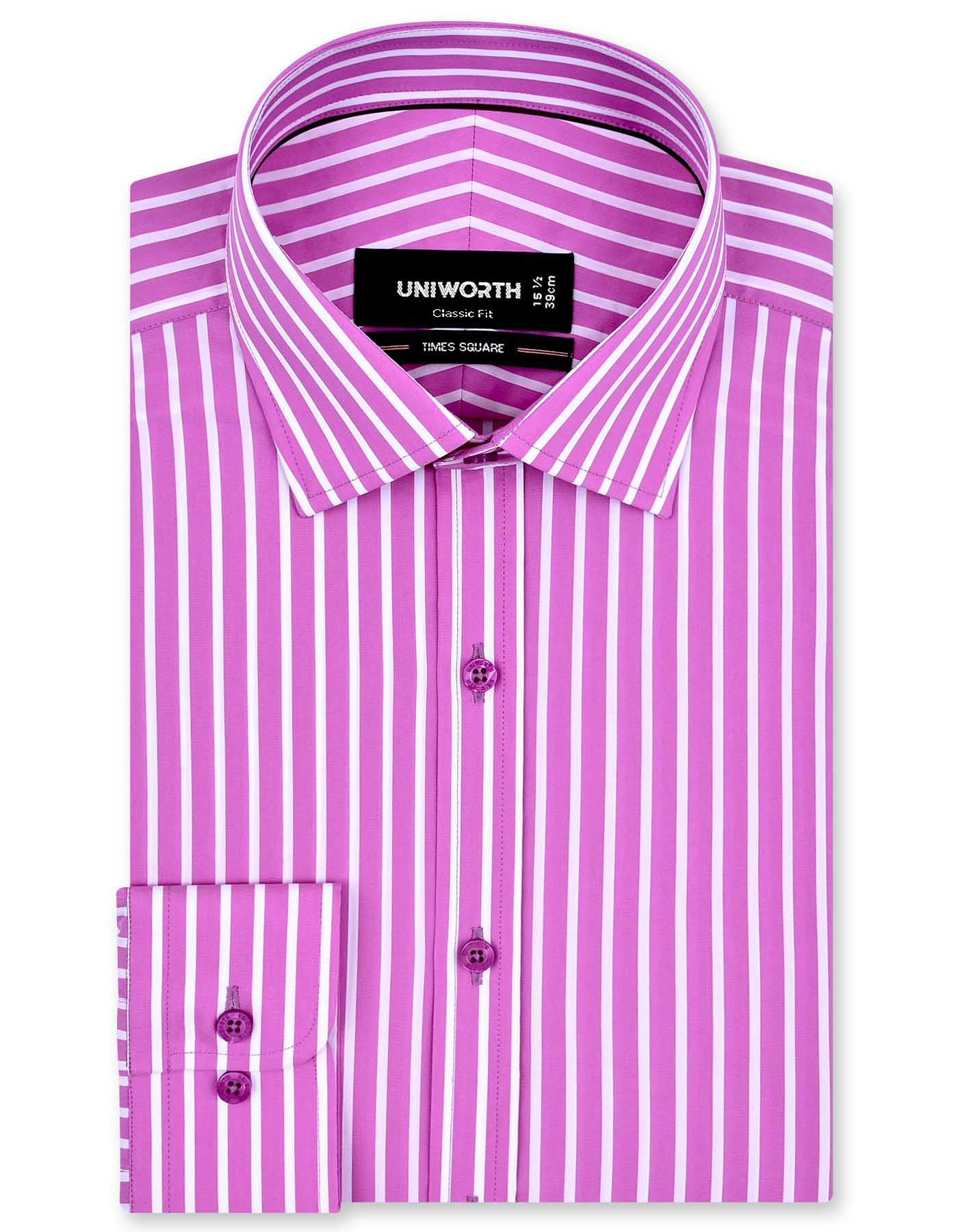 Stripe Mauve Classic Fit Shirt FS2842RF-14.5