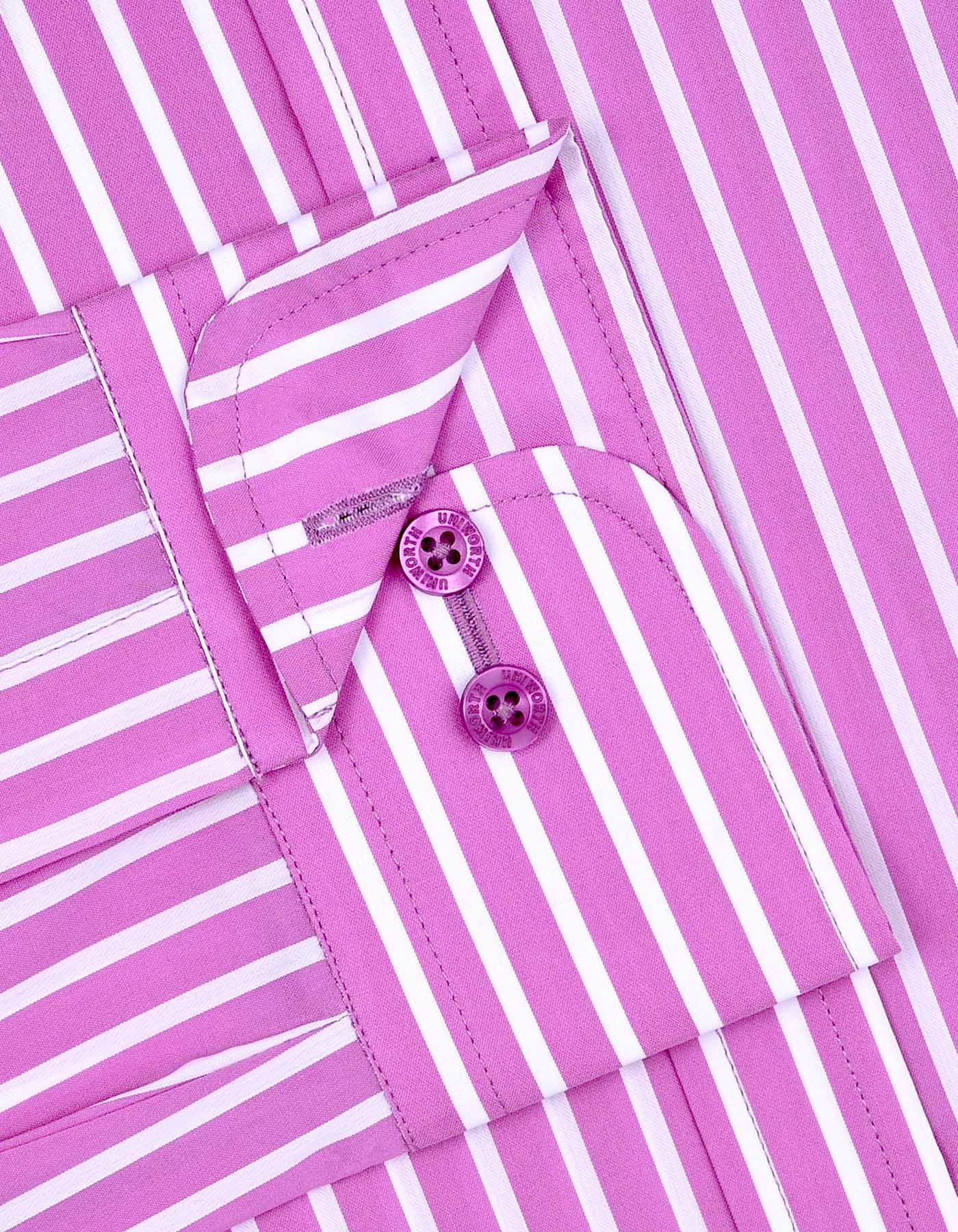 Stripe Mauve Tailored Smart Fit Shirt FS2842SF-15.5