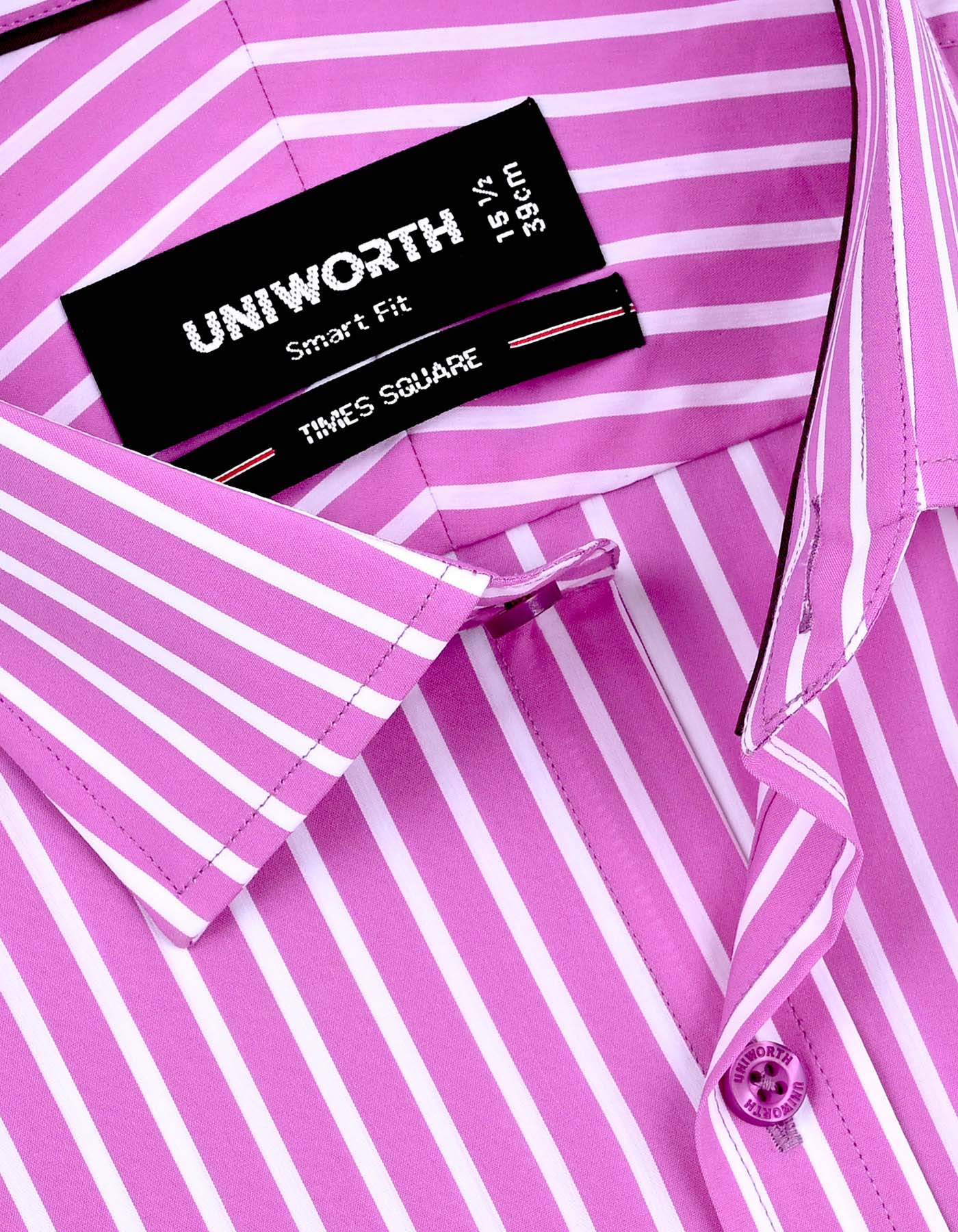 Stripe Mauve Tailored Smart Fit Shirt FS2842SF-15