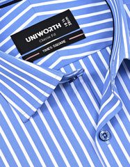Stripe M Blue Classic Fit Shirt FS2846-1RF-15