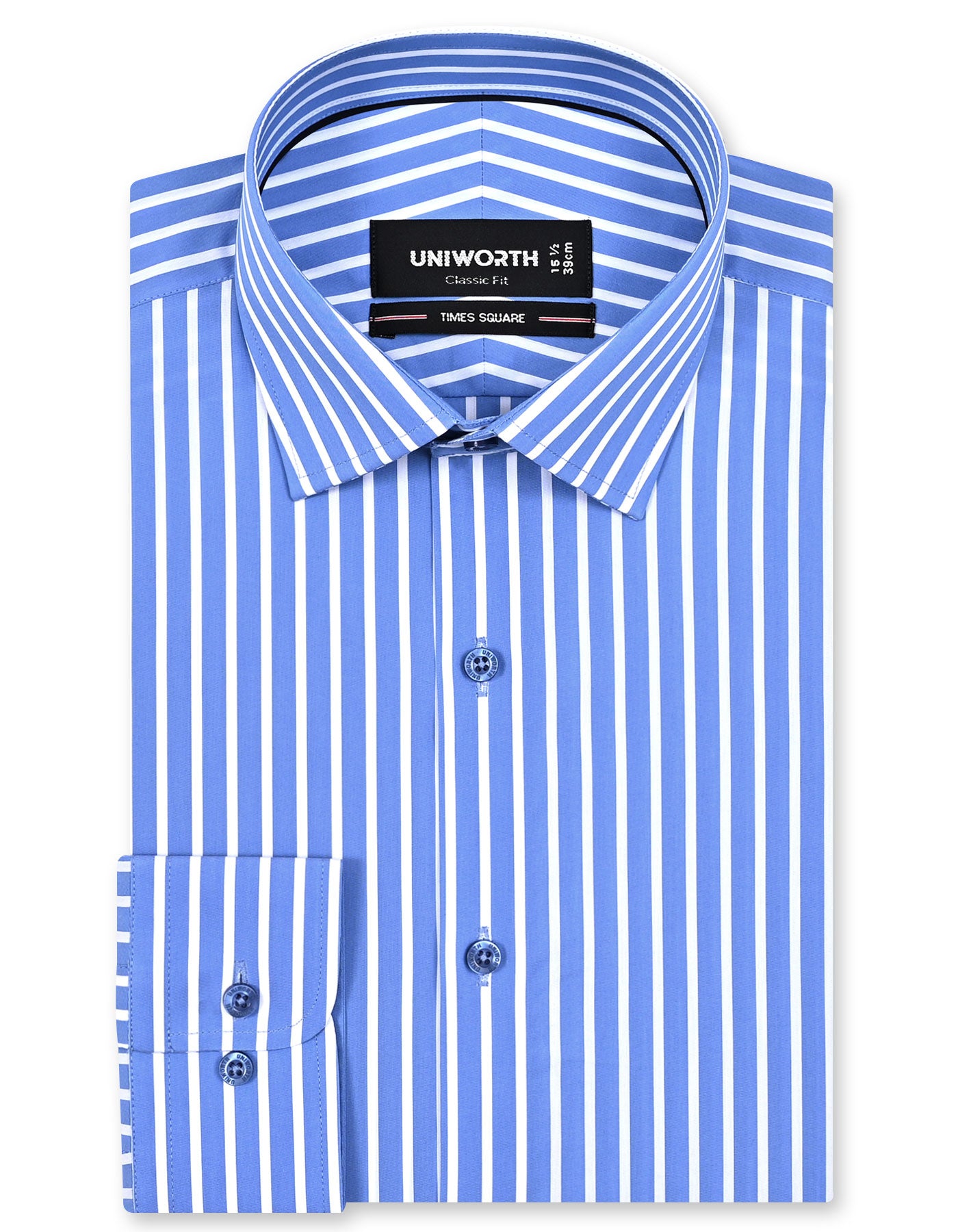 Stripe M Blue Classic Fit Shirt FS2846-1RF-14.5