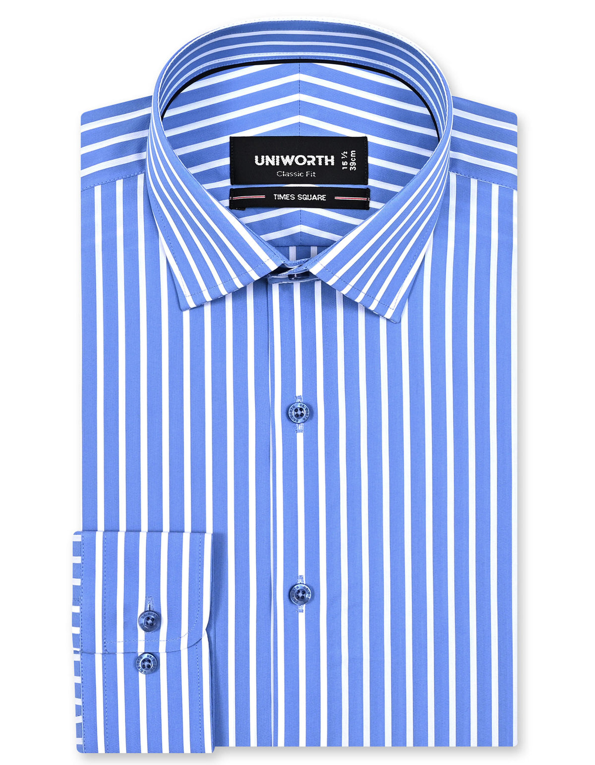 Stripe M Blue Classic Fit Shirt FS2846-1RF-14.5