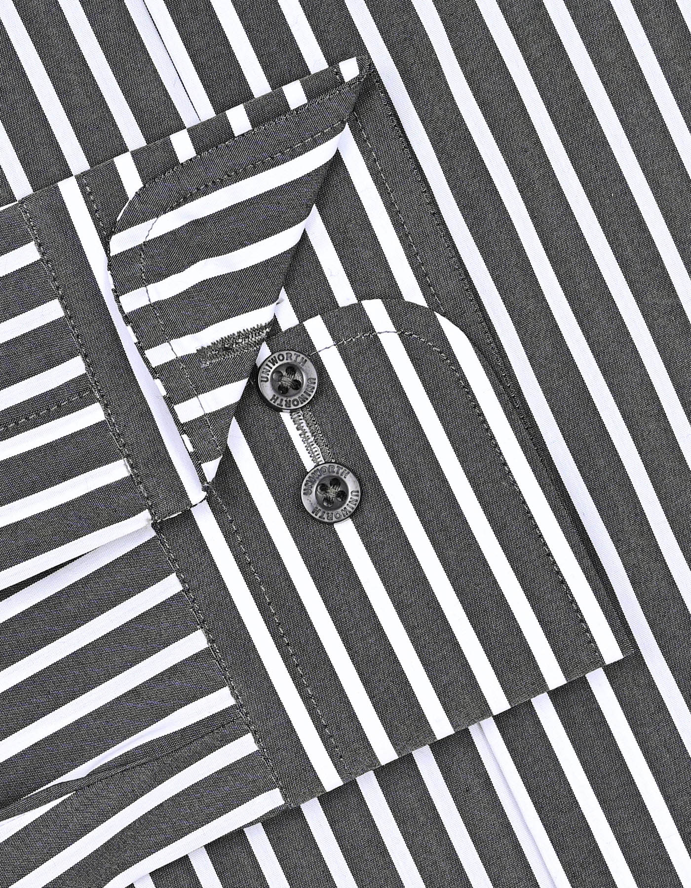 Stripe Black Tailored Smart Fit Shirt FS2849SF-15.5