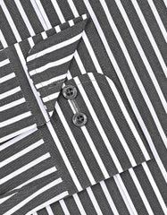 Stripe Black Tailored Smart Fit Shirt FS2849SF-15.5