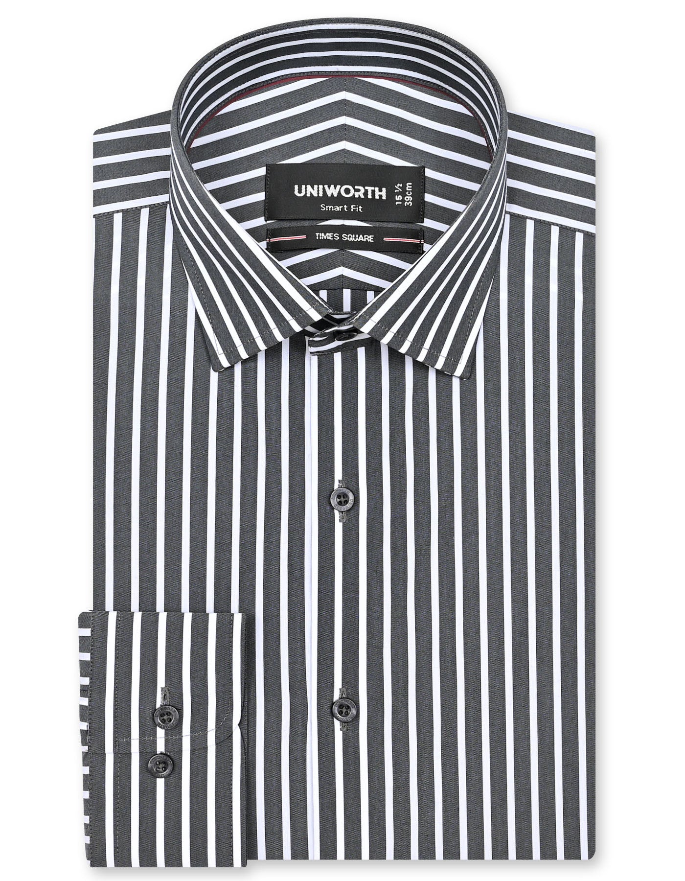Stripe Black Tailored Smart Fit Shirt FS2849SF-14.5
