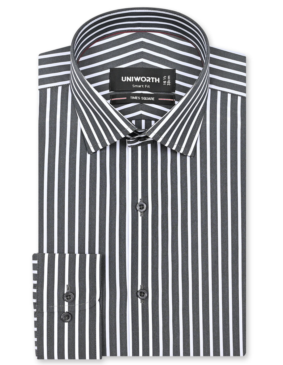 Stripe Black Tailored Smart Fit Shirt FS2849SF-14.5
