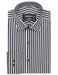 Stripe Black Tailored Smart Fit Shirt FS2849SF-14.5