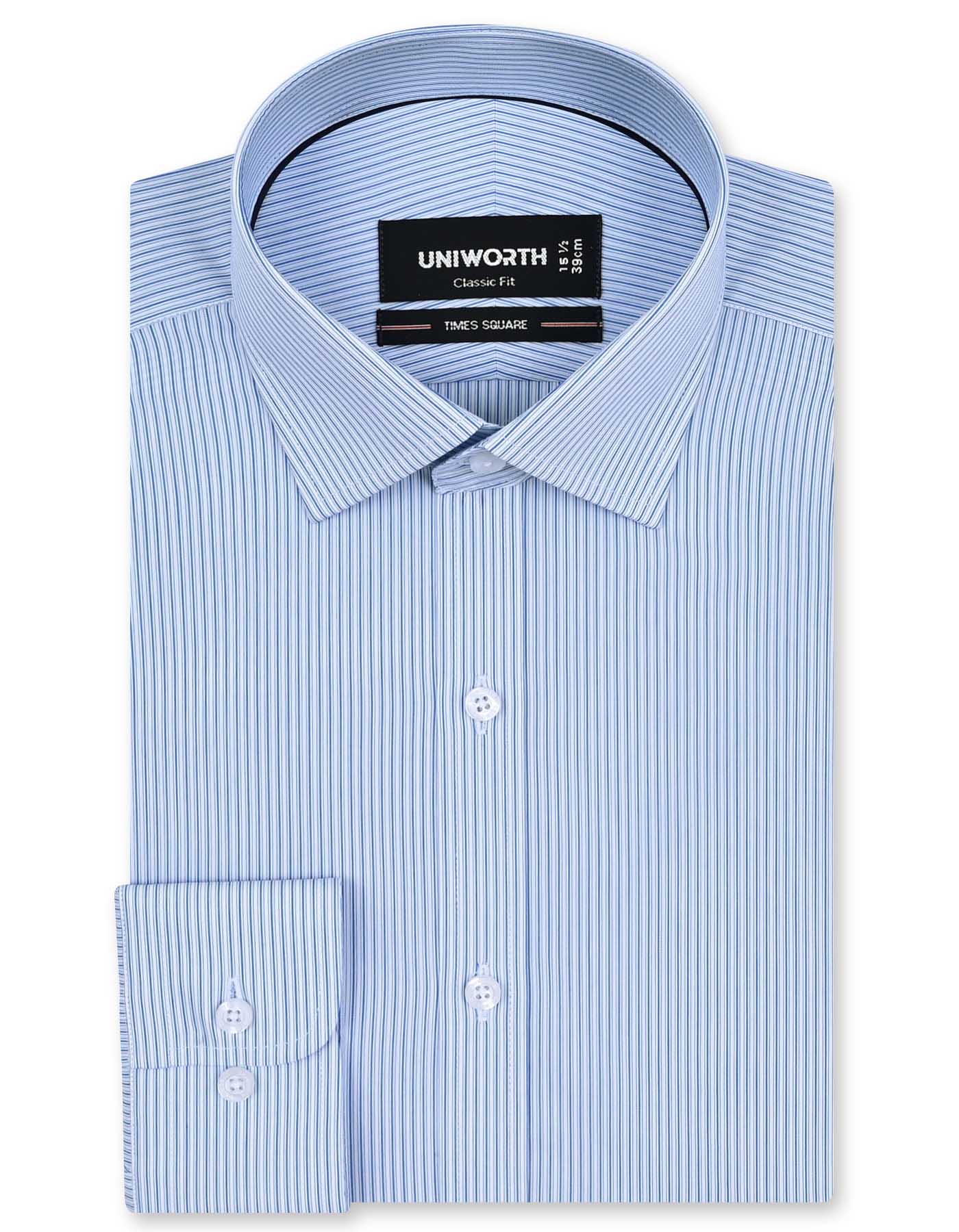 Stripe Blue Classic Fit Shirt FS2852RF-14.5