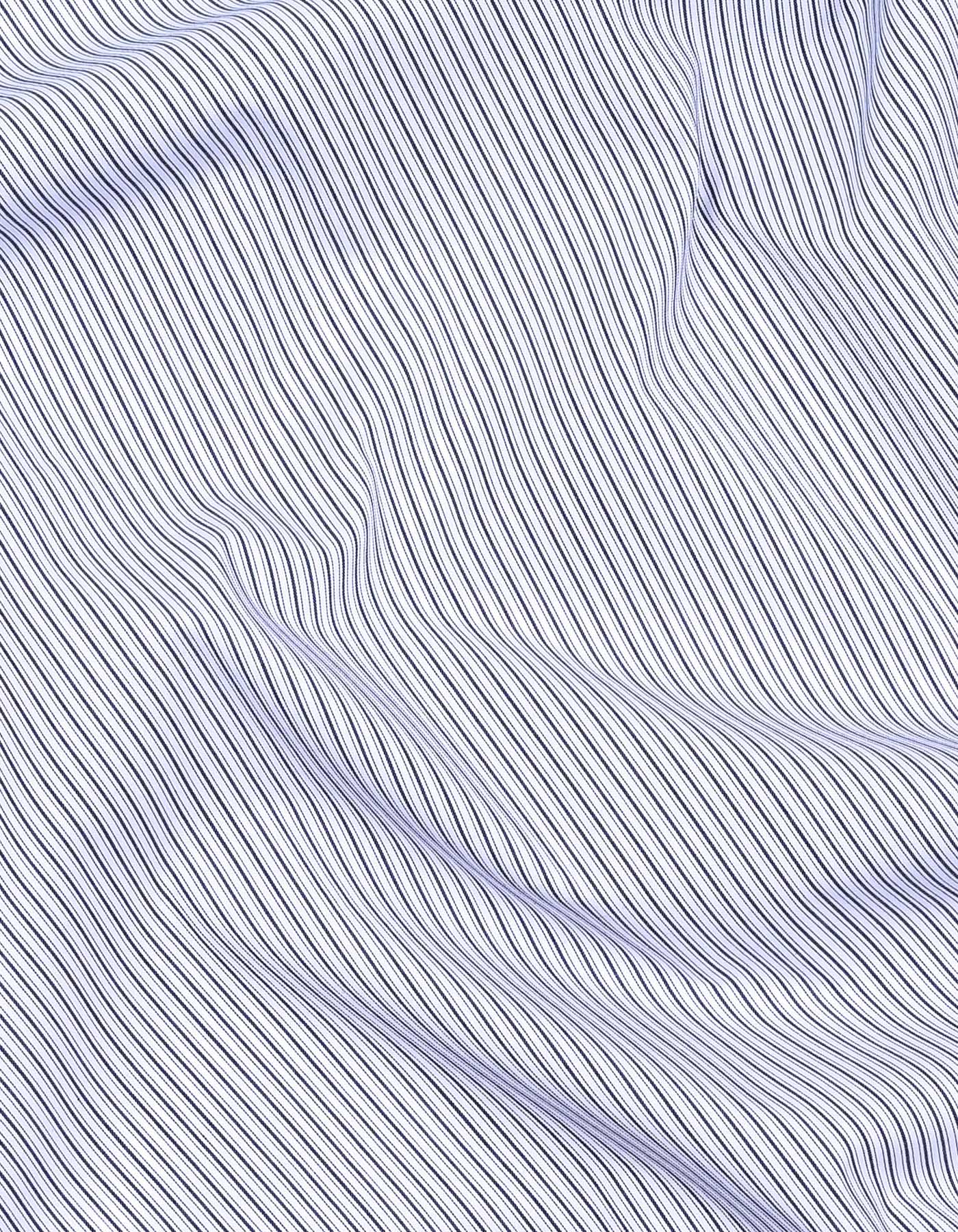 Stripe Navy Tailored Smart Fit Shirt FS2853-1SF-16