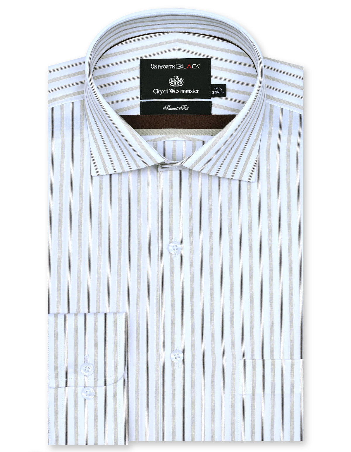 Stripe Fawn Tailored Smart Fit Shirt FS2854SF-14.5