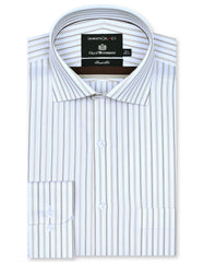 Stripe Fawn Tailored Smart Fit Shirt FS2854SF-14.5