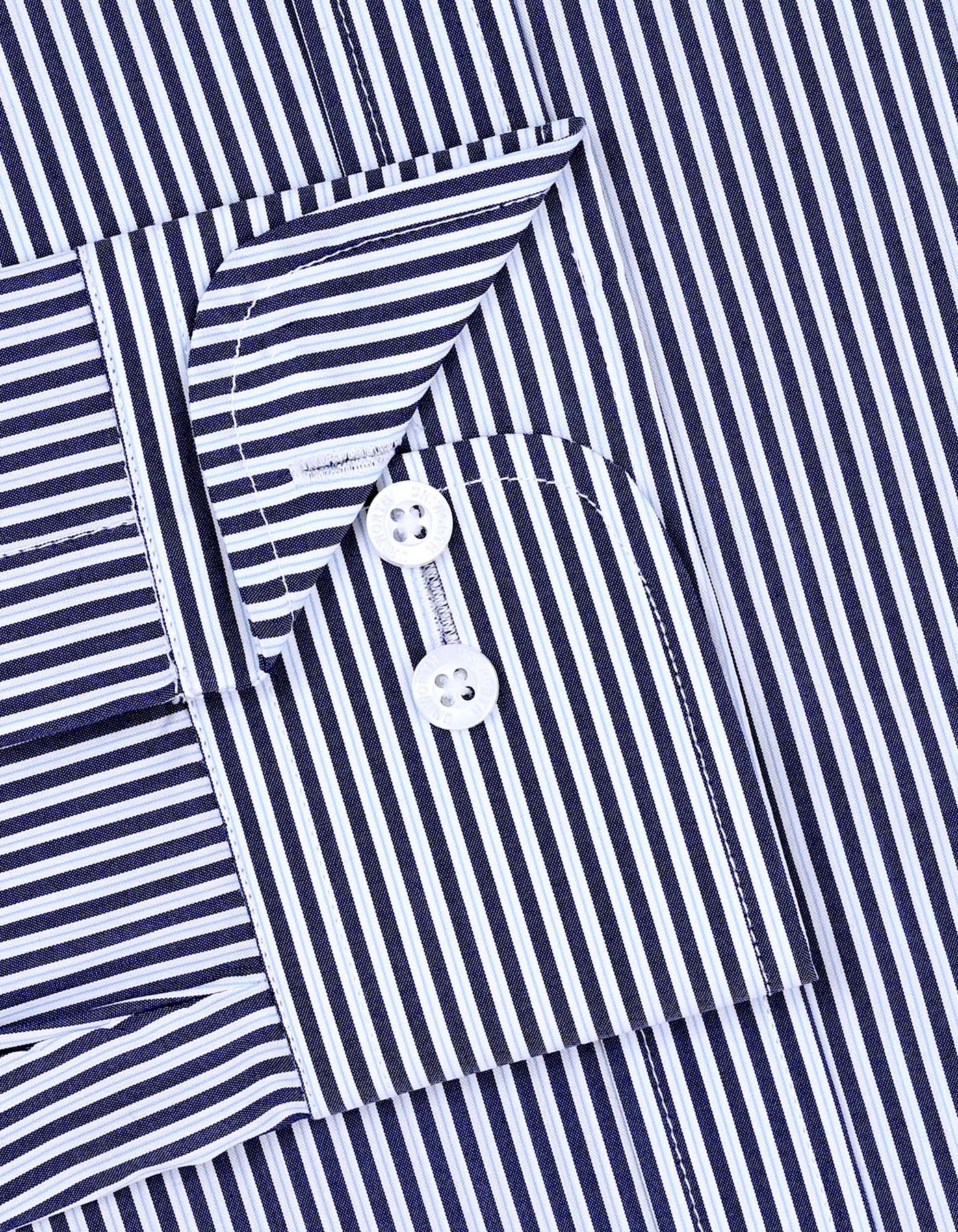 Stripe Navy Classic Fit Shirt FS2855-1RF-15.5