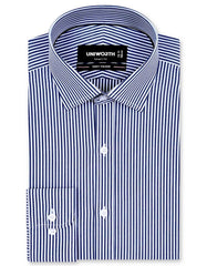 Stripe Navy Tailored Smart Fit Shirt FS2855-1SF-14.5