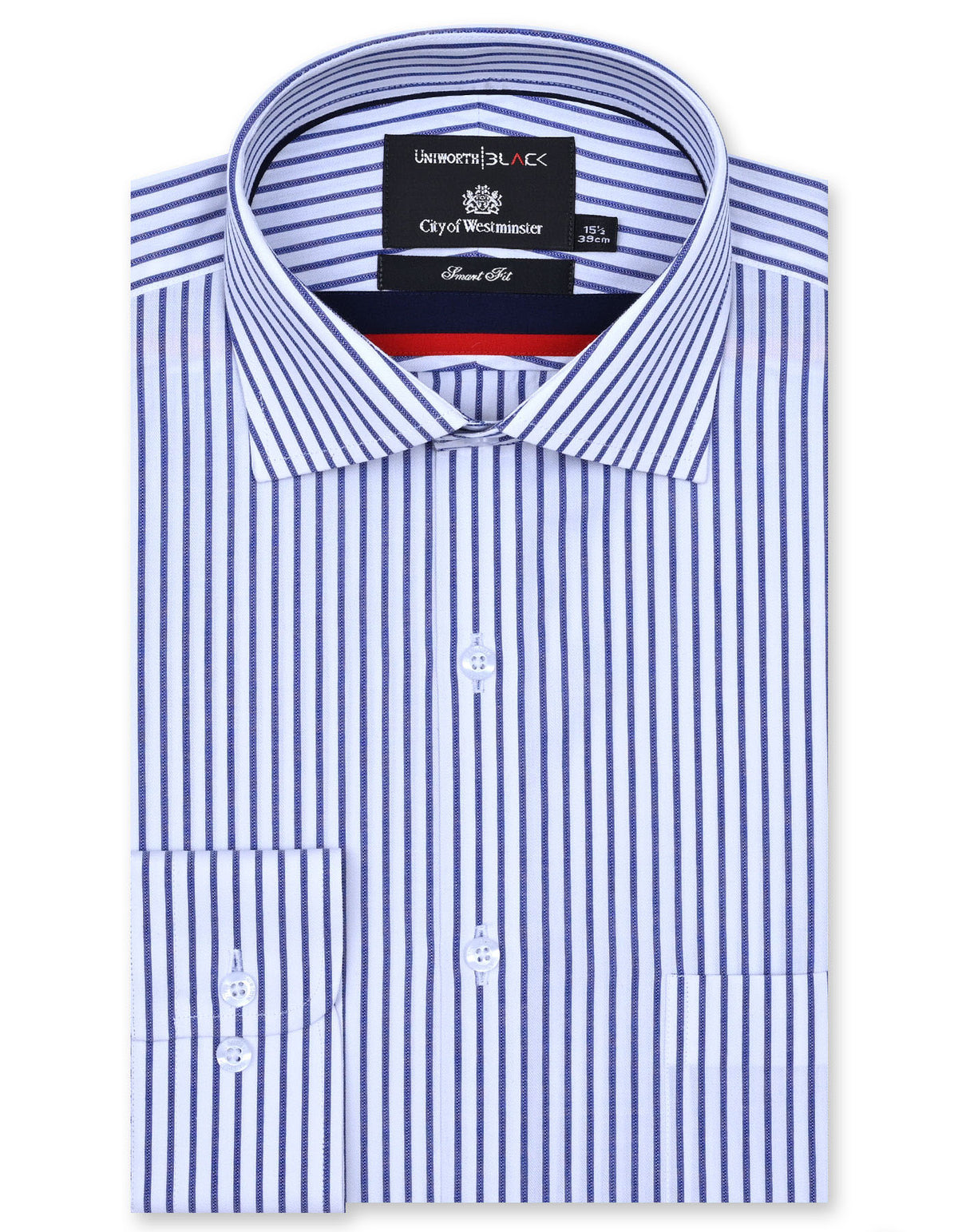 Stripe Blue Tailored Smart Fit Shirt FS2857-1SF-14.5