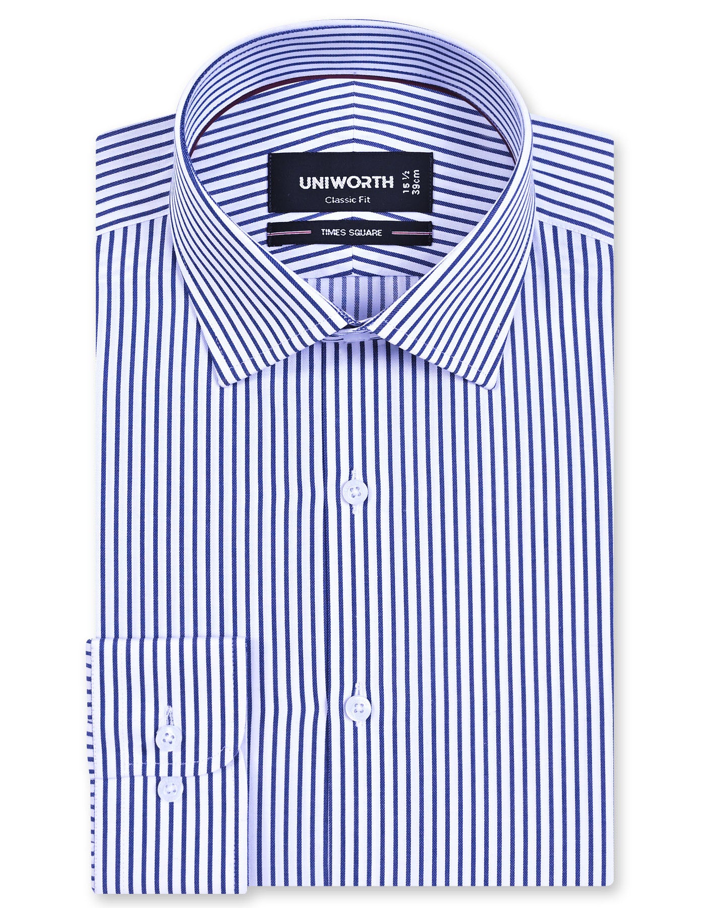 Stripe Navy Classic Fit Shirt FS2859-1RF-14.5