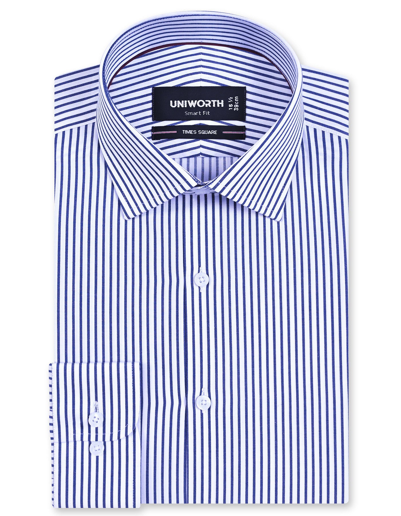 Stripe Navy Tailored Smart Fit Shirt FS2859-1SF-14.5