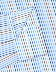 Stripe Blue Tailored Smart Fit Shirt FS2859SF-15.5