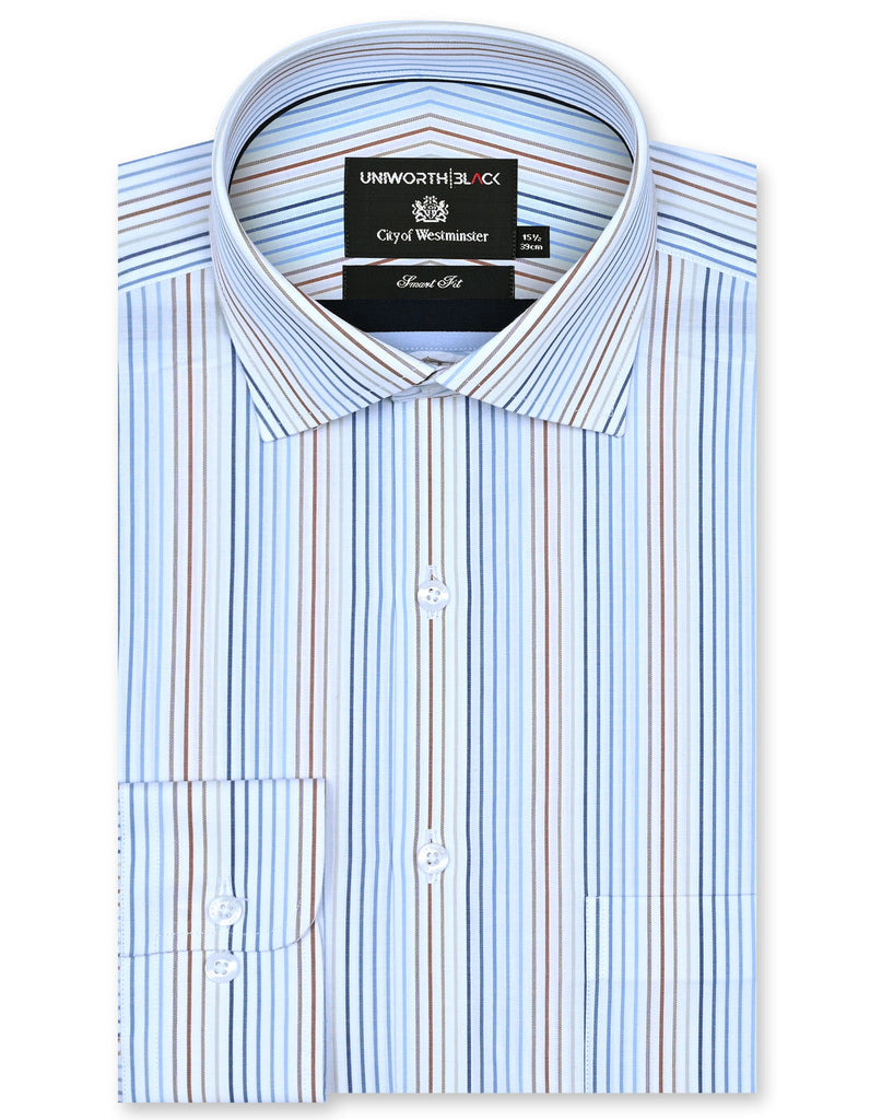 Blue Stripe Tailored Smart Fit Shirt