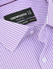 Stripe L Purple Classic Fit Shirt FS2861-1RF-15
