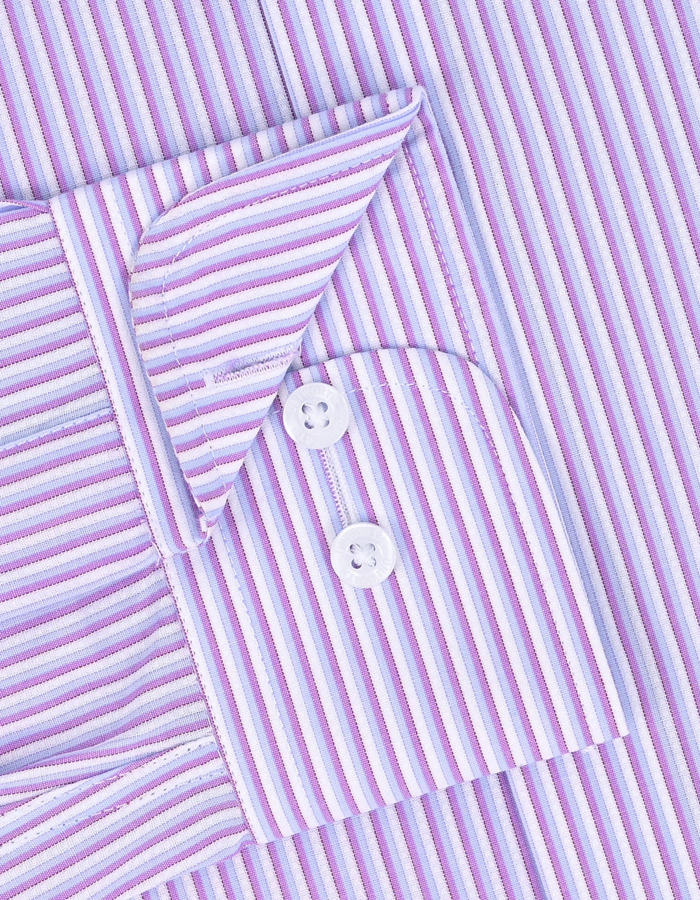 Stripe L Purple Tailored Smart Fit Shirt FS2861-1SF-15.5