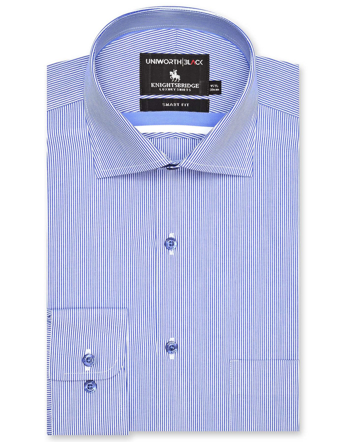 Stripe Blue Tailored Smart Fit Shirt FS2861SF-14.5