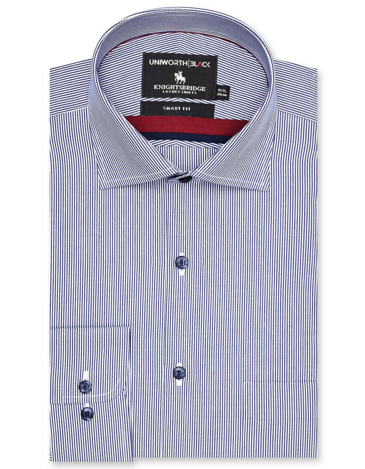Stripe Navy Tailored Smart Fit Shirt FS2862SF-14.5