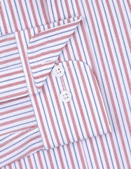 Stripe Maroon Classic Fit Shirt FS2863-1RF-15.5