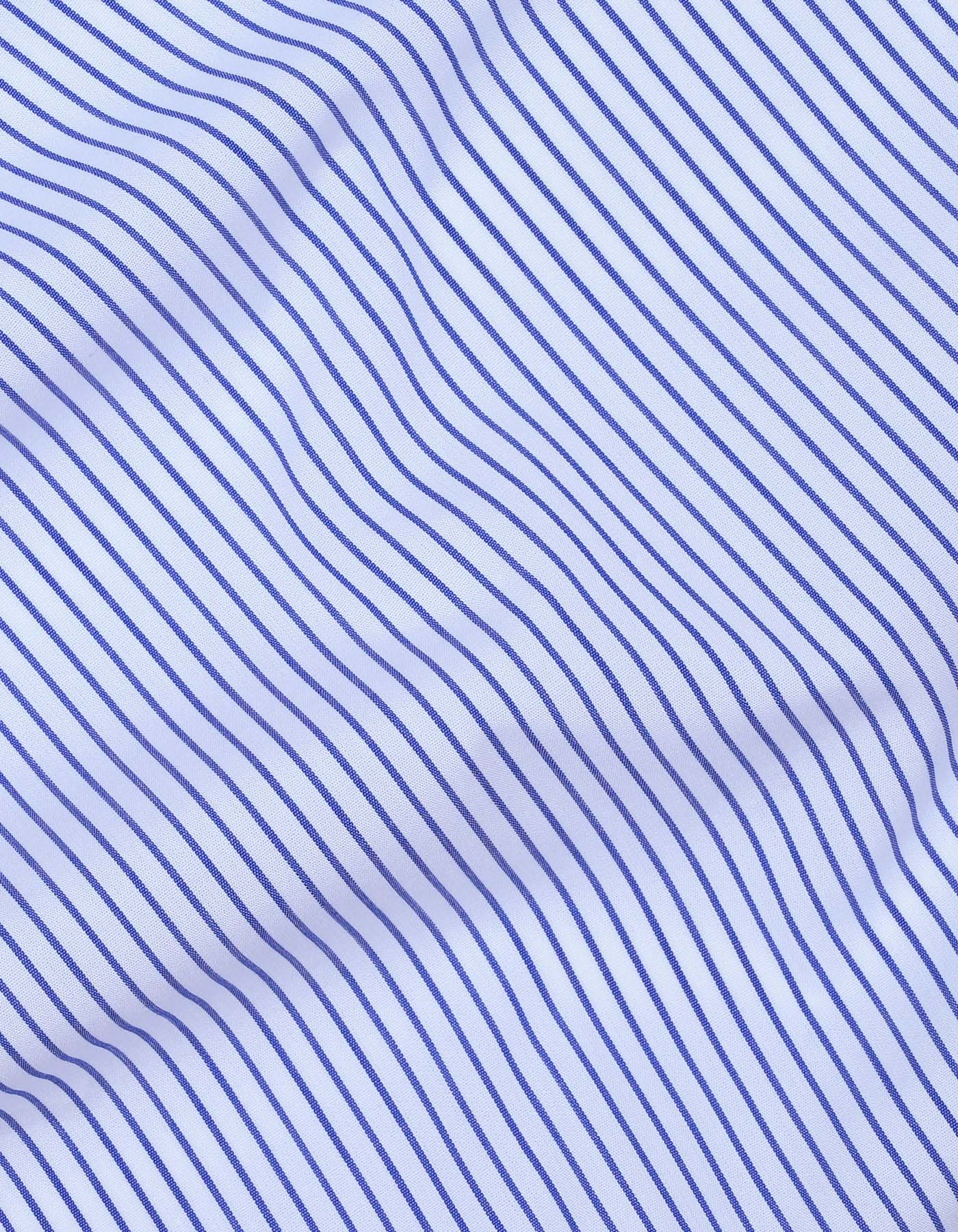 Stripe Royal Blue Tailored Smart Fit Shirt FS2864SF-16