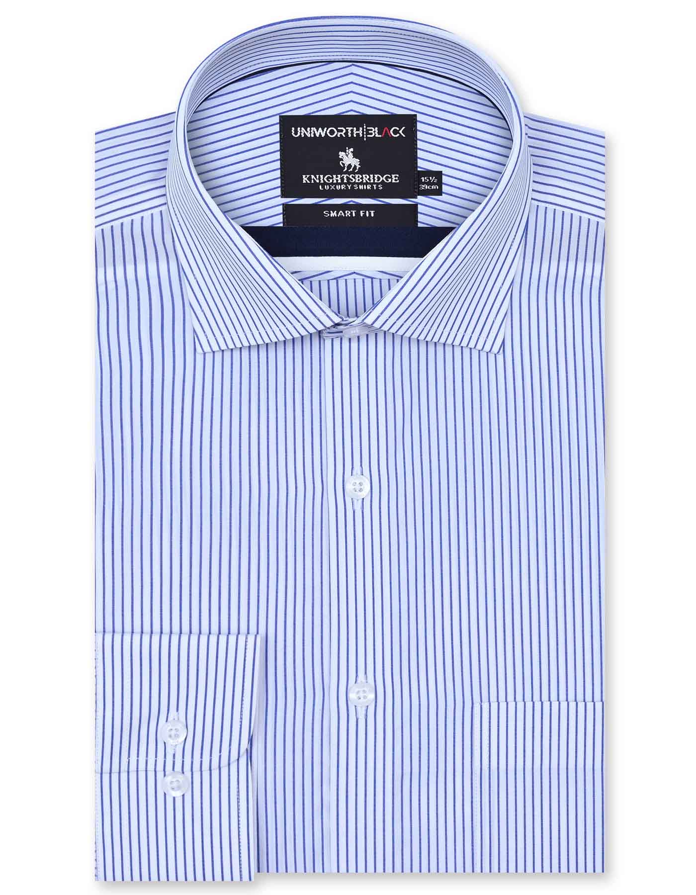 Stripe Royal Blue Tailored Smart Fit Shirt FS2864SF-14.5