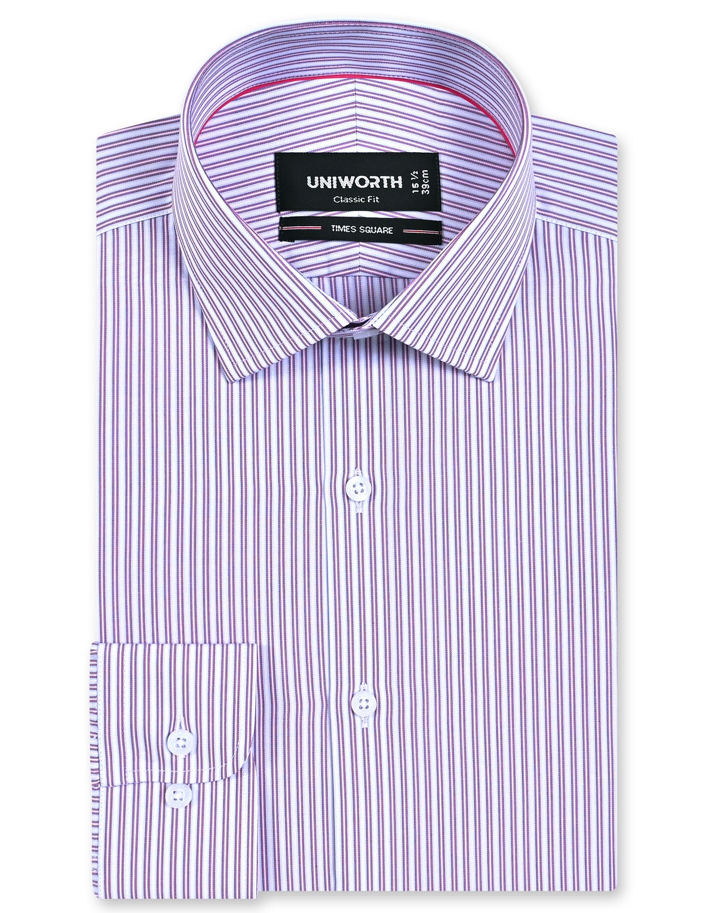 Stripe Pink Classic Fit Shirt FS2866-1RF-14.5