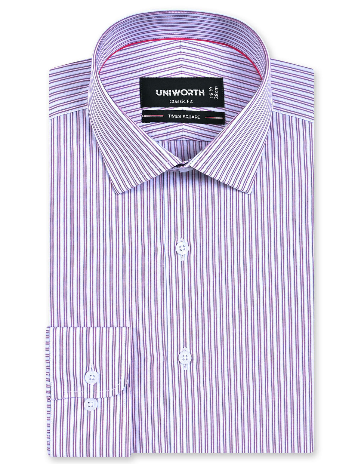 Stripe Pink Classic Fit Shirt FS2866-1RF-14.5