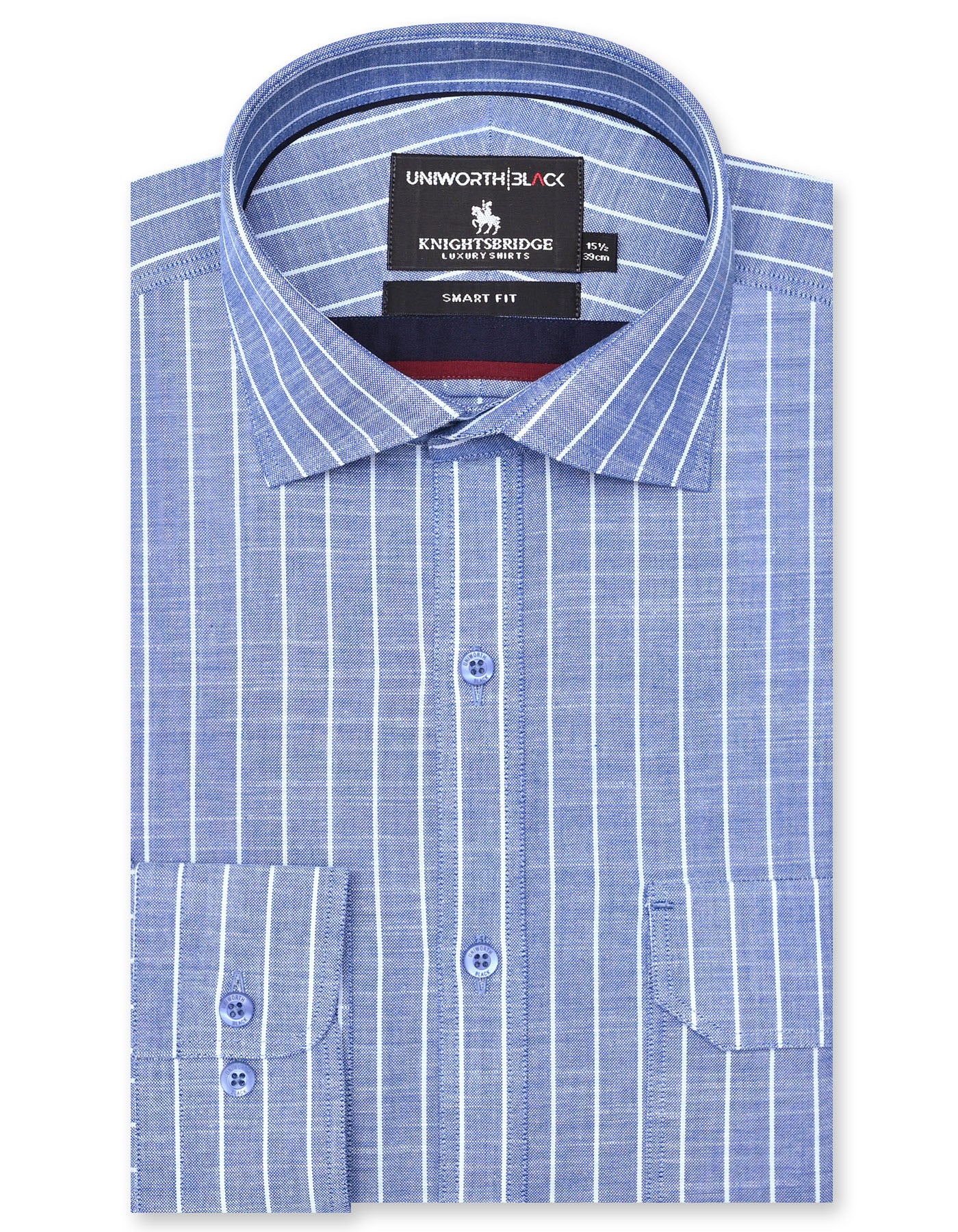 Stripe Navy Tailored Smart Fit Shirt FS2866SF-14.5