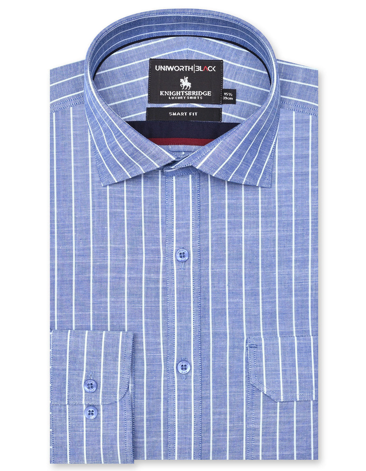 Stripe Navy Tailored Smart Fit Shirt FS2866SF-14.5