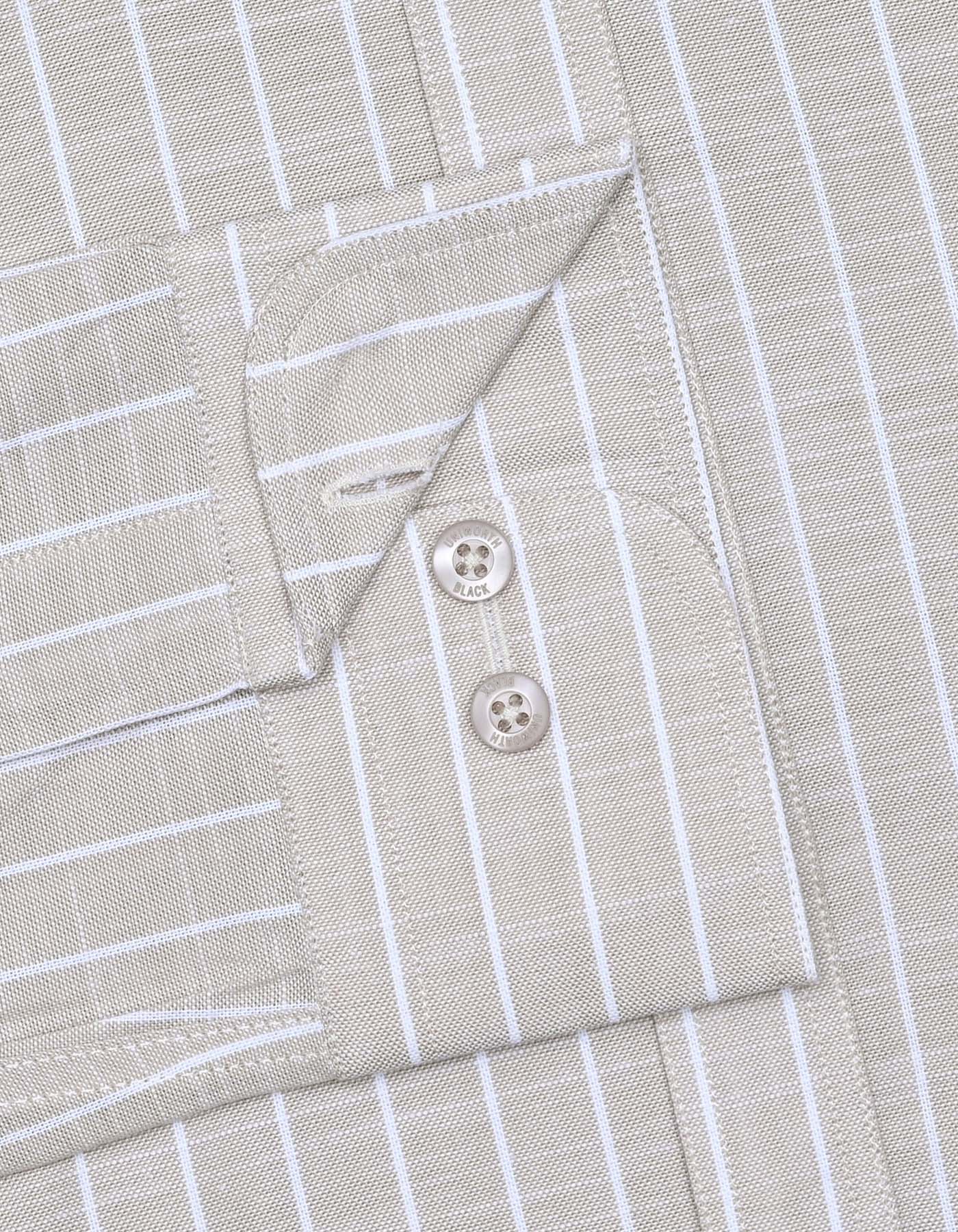 Stripe Beige Tailored Smart Fit Shirt FS2867-1SF-15.5