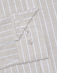 Stripe Beige Tailored Smart Fit Shirt FS2867-1SF-15.5