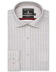 Stripe Beige Tailored Smart Fit Shirt FS2867-1SF-14.5