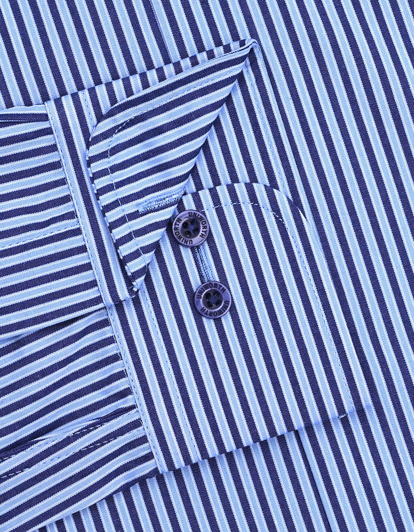 Stripe Navy Classic Fit Shirt FS2867-2RF-15.5
