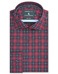 Check Maroon/Sky Tailored Smart Fit Shirt FS2867SF-14.5
