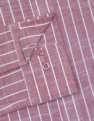 Stripe Maroon Tailored Smart Fit Shirt FS2868-1SF-15.5